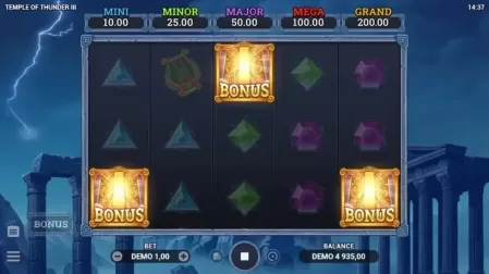 Temple of Thunder 3 slot screenshot 2