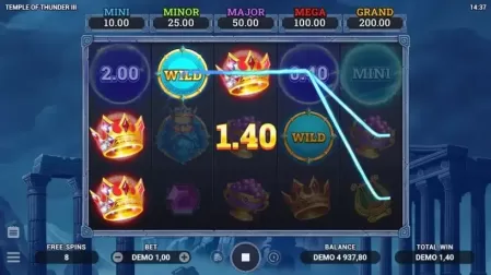 Temple of Thunder 3 slot screenshot 4