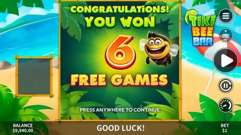 Tiki Bee Bar slot screenshot 2