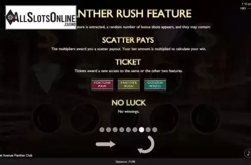 Panther Rush feature screen