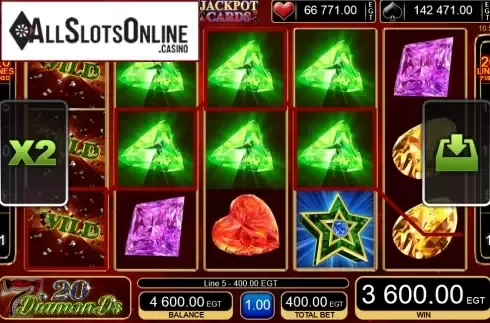 Screen7. 20 Diamonds from EGT