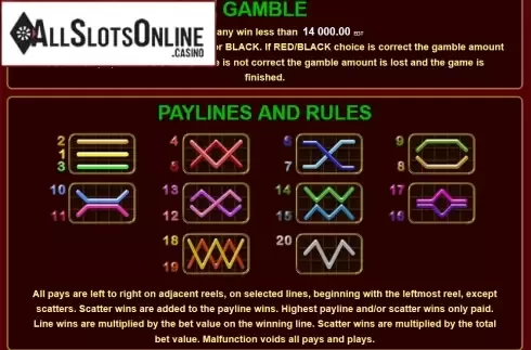 Screen5. 20 Diamonds from EGT