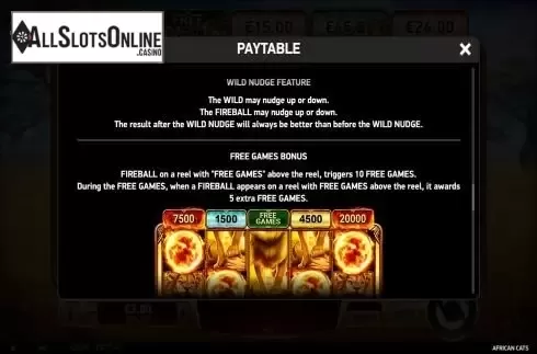 Features screen