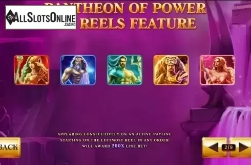 Paytable 2. Age of the Gods from Playtech
