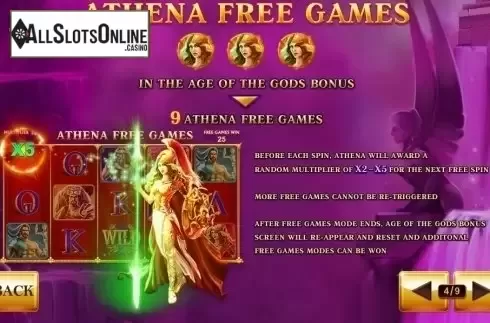 Paytable 4. Age of the Gods from Playtech