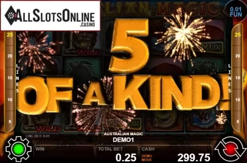 Win screen 1. Australian Magic from Casino Technology