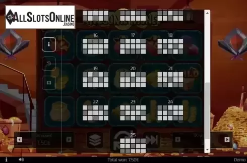 Paylines screen 2