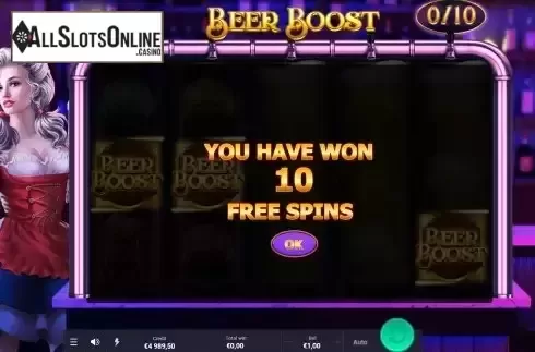 Free Spins Win Screen