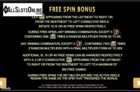 Paytable 2. Billionaire's Secret from PlayStar