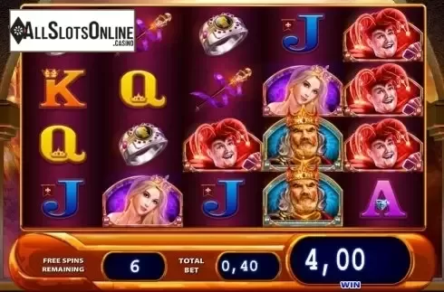 Free Spins screen. Black Knight II from WMS