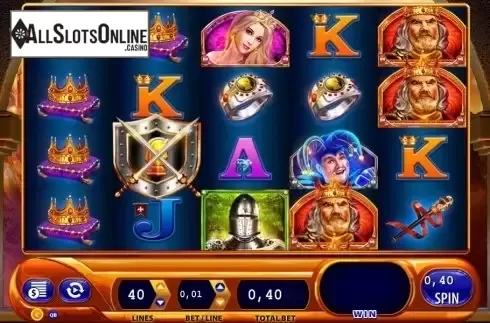 Reel screen. Black Knight II from WMS