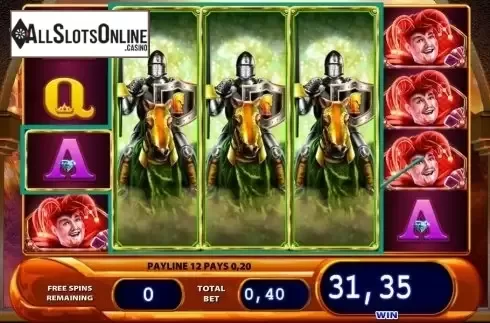 Wild Win screen. Black Knight II from WMS