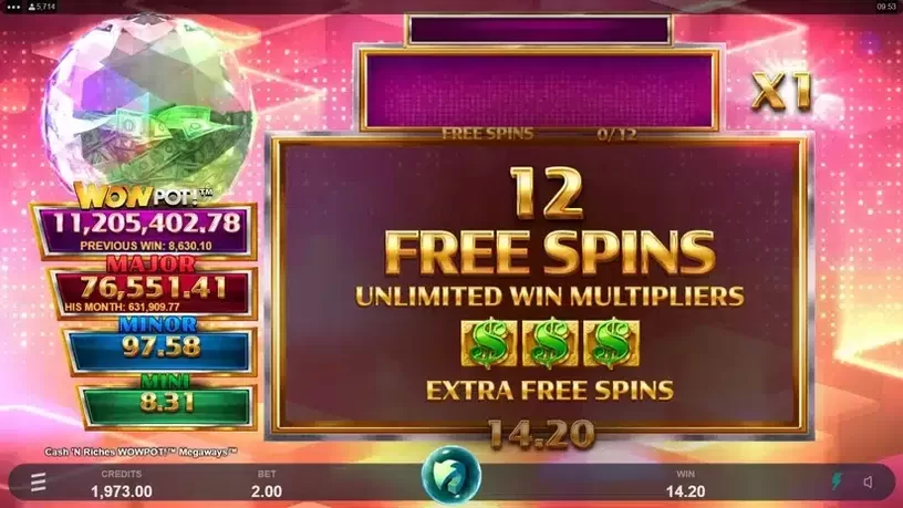 Cash 'N Riches WowPot Megaways slot screenshot 4
