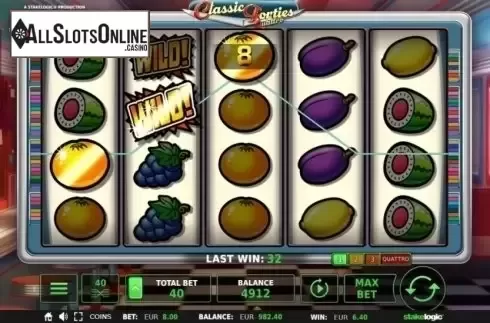 Win Screen. Classic Forties Quattro from StakeLogic