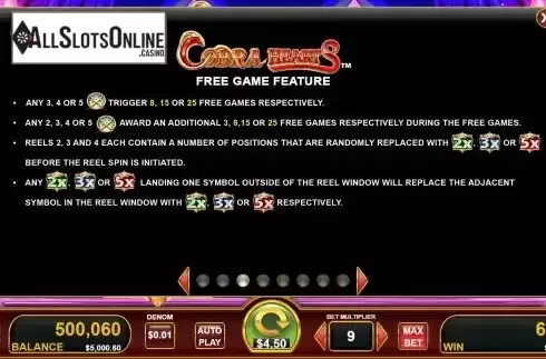 Free Game feature screen