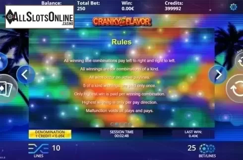 Game Rules. Cranky Flavor from DLV