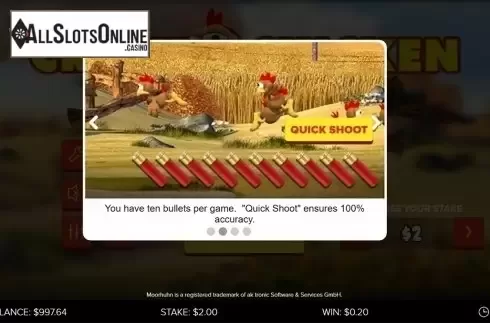 Paytable 2. Crazy Chicken Extreme from gamevy