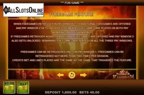 Free Spins 2. Dinosaur Kingdom from Merkur