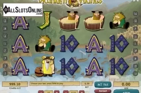 Reel screen. Drunken Vikings from Tom Horn Gaming