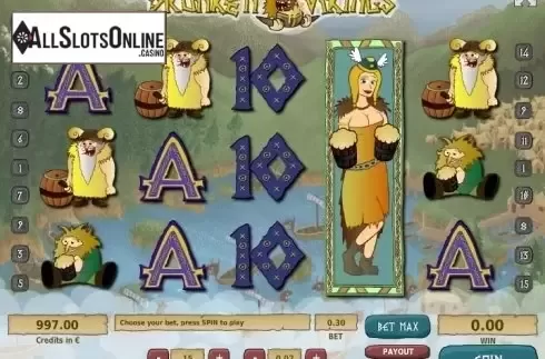 Bonus Symbol screen. Drunken Vikings from Tom Horn Gaming