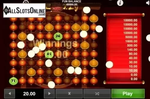 Win Screen. Firefly Keno from 1X2gaming