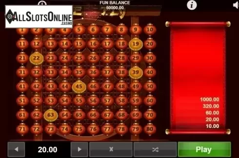 Game Screen 2. Firefly Keno from 1X2gaming