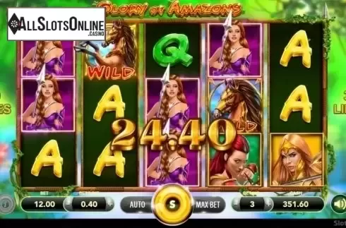 Win Screen 2. Glory Of Amazons from SlotVision