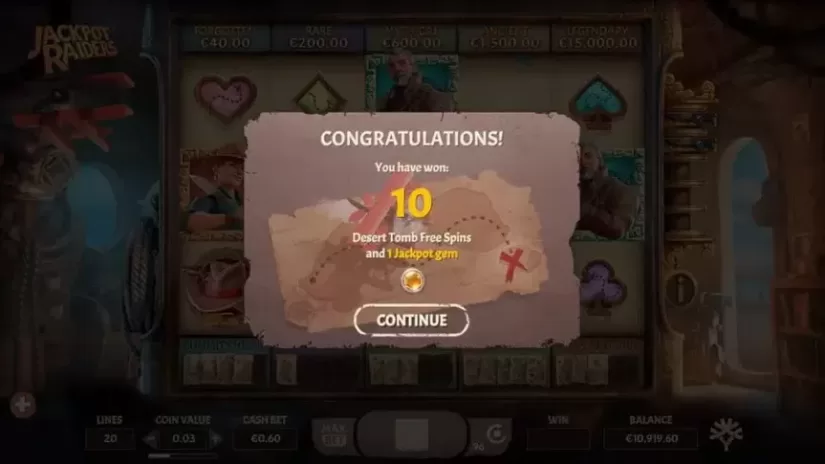 Jackpot Raiders slot screenshot 3