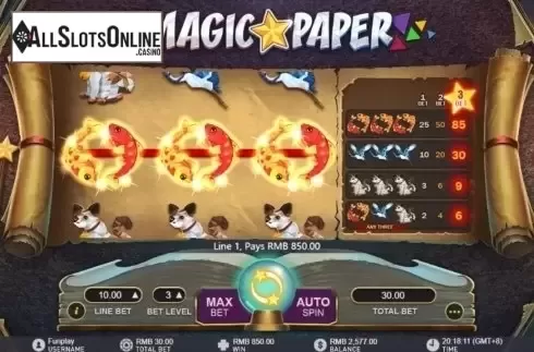 Win Screen. Magic Paper from GamePlay
