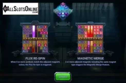 Start Screen. Magnetz from Relax Gaming