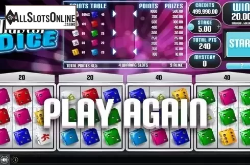 Win Screen. Master Dice from GAMING1