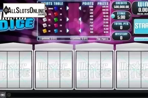 Reel Screen. Master Dice from GAMING1