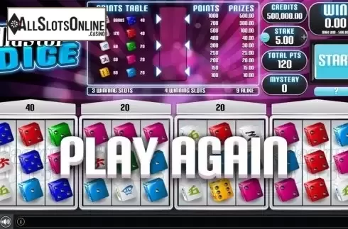 Win Screen 2. Master Dice from GAMING1