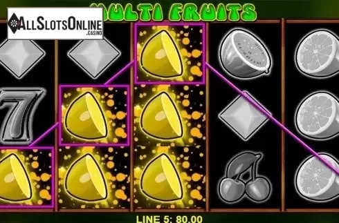 Win screen. Multi Fruits (Merkur) from Merkur