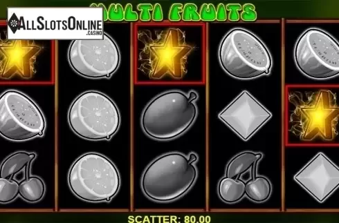 Scatter win screen. Multi Fruits (Merkur) from Merkur