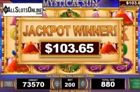 Jackpot. Mystical Sun from Wild Streak Gaming