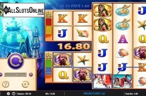 Win Screen. Neptune's Quest from WMS