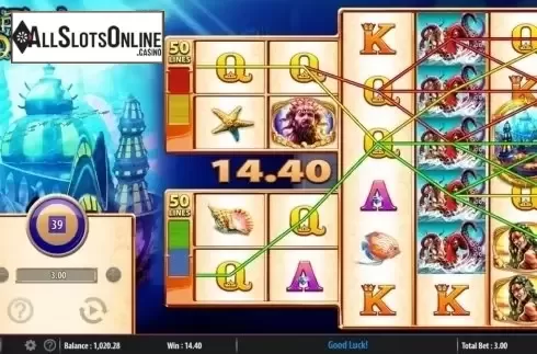 Win Screen. Neptune's Quest from WMS