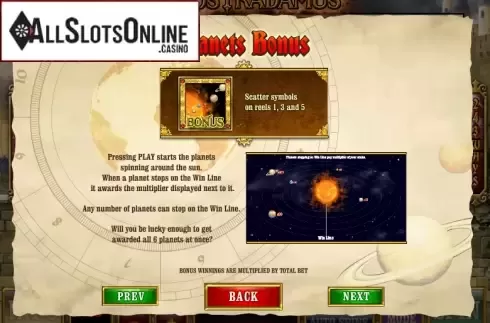 Screen6. Nostradamus from Playtech