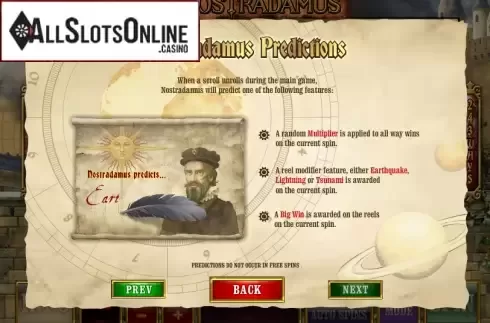 Screen8. Nostradamus from Playtech