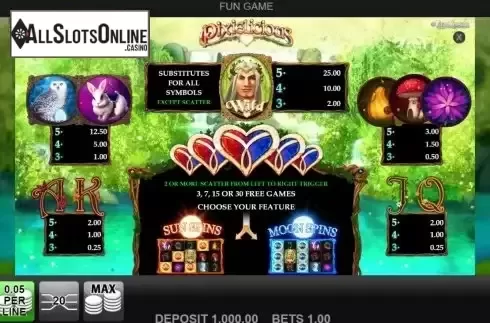 Pay Table screen