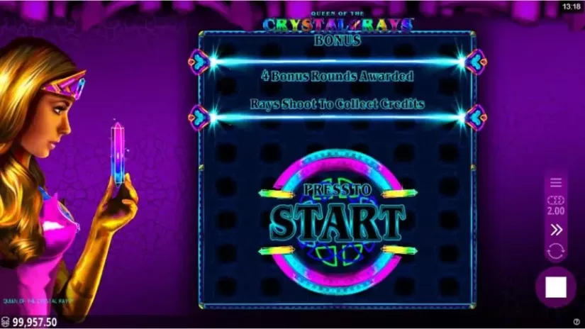 Queen of the Crystal Rays slot screenshot 6