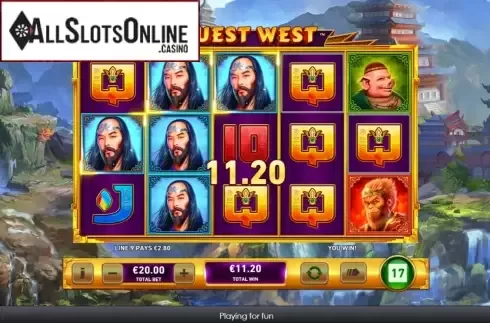 Win screen 2. Quest West from Rarestone Gaming