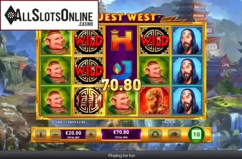Win screen 1. Quest West from Rarestone Gaming