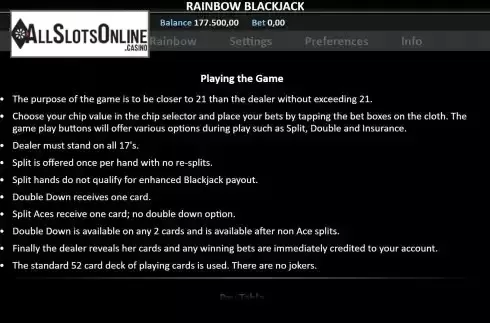 Rules Screen