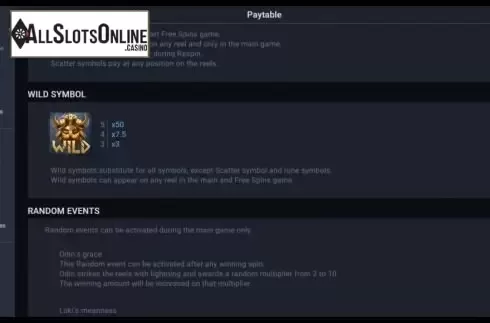 Paytable 2
