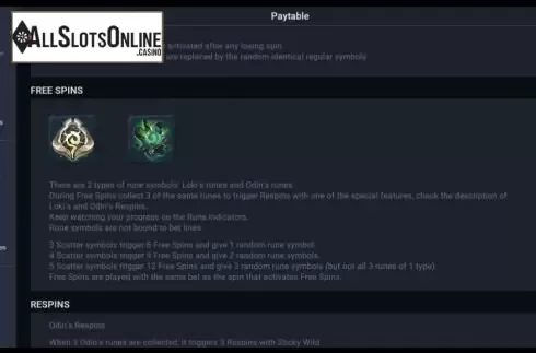 Paytable 3