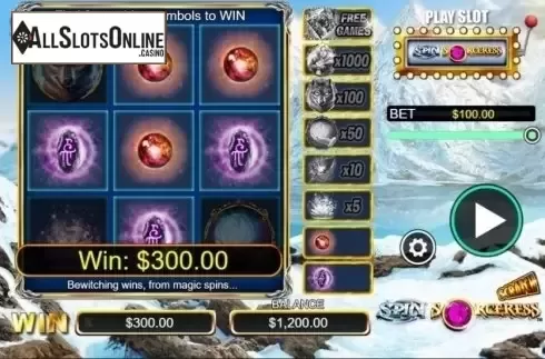 Game Screen 2. Scratch Spin Sorceress from NextGen