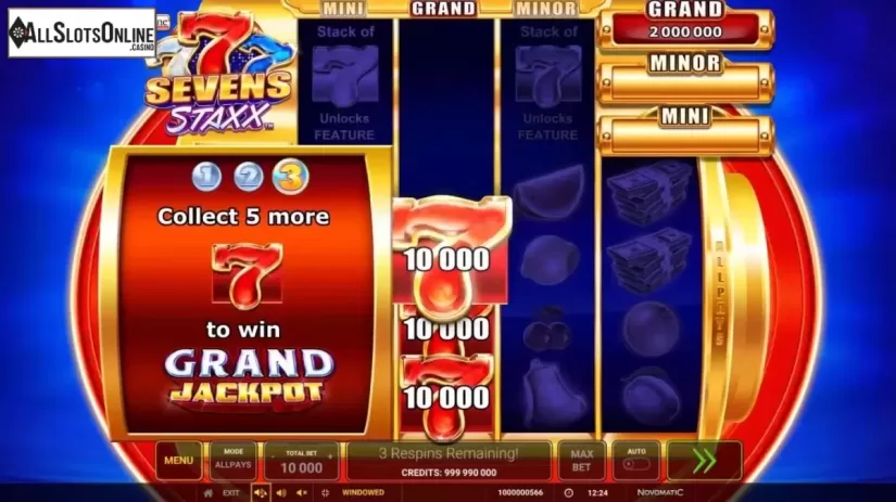 Bonus Game. Sevens Staxx from Greentube