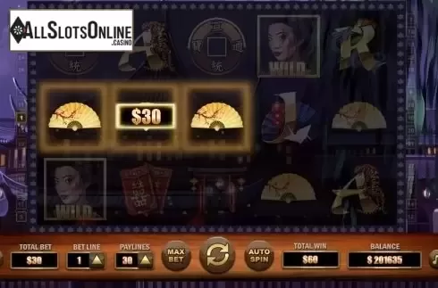 Win screen. Shanghai Respin from ReelNRG